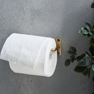 House Doctor Welo Toilettenpapierhalter Gebürstete Messingoberfläche