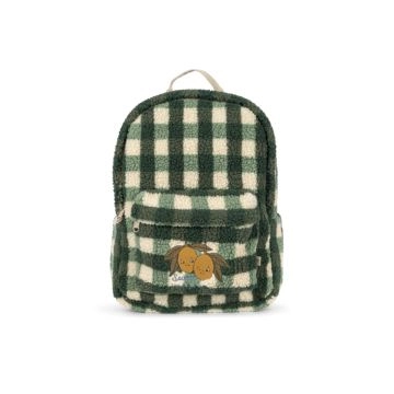 Konges Sløjd Jody Teddy Rucksack Grün Kariert