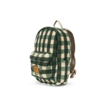 Konges Sløjd Jody Teddy Rucksack Grün Kariert