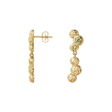 Camille Brinch Wavy Gem Dots Ohrringe Gold