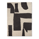 Ferm Living Teppich Off-White/Kaffee - 140 x 200 cm