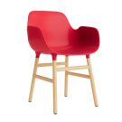Normann Copenhagen Form Armchair Stuhl Eiche - Knallrot