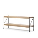 Audo Copenhagen Zet Aufbewahrungssystem H 70 Schwarzstahl - Dunkel gebeizte Eiche