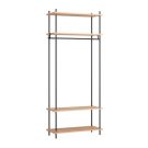 Moebe Regalsystem s.200.1.F Offener Kleiderschrank - Schwarz/Eiche