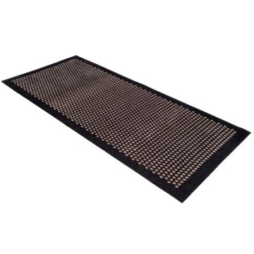 Tica Copenhagen Bodenmatte Dots Schwarz Sand 90 x 200 cm
