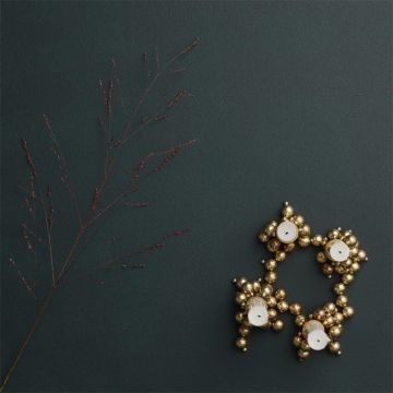 Geist Molekül 4 Kerzenständer Messing