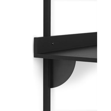 Ferm Living Sector Schreibtisch Schwarz Esche/Schwarzes Messing