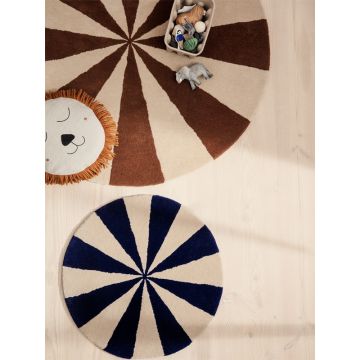 Ferm Living Arch Tufted Rug - Small - Br Blau-Off-Weiß