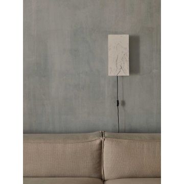 Ferm Living Argilla Wandleuchte Rechteckig Marmor Weiß