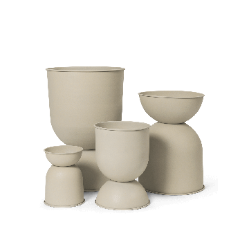Ferm Living Hourglass Pot Groß Cashmere