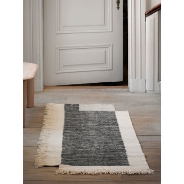 Ferm Living Counter Runner 80 x 200 - Anthrazit/Off-Weiß