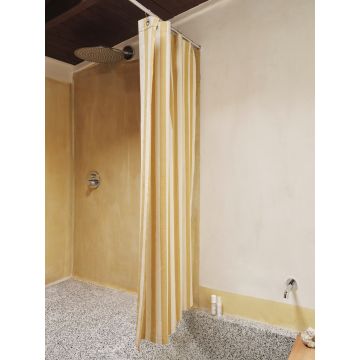 Ferm Living Chambray Duschvorhang Warmgelb & Pergament