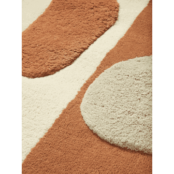 Ferm Living Bloco Tufted Rug Blush & Off White