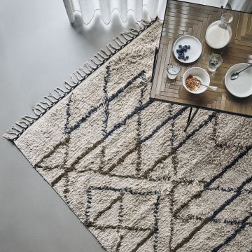 House Doctor Indi Teppich Rohweiß