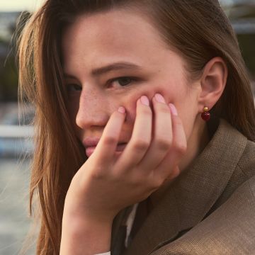 Maanesten Rubina Heart Ohrringe Gold