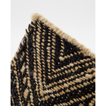 House Doctor Teppich Monta Schwarz Natur 130 x 83 cm.