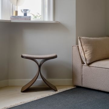 Gejst Luno Hocker Dunkle Eiche/ Dunkel Beige Textil