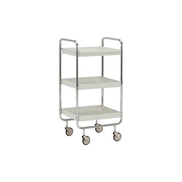 House Doctor Trolley Roll Weiß Chrom