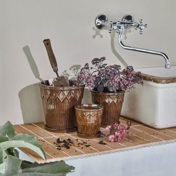 House Doctor Pflanzentopf Cora Braun