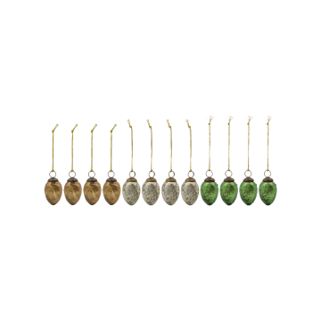 House Doctor Osterdeko Pack Grün Rosa Rohweiß