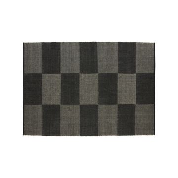 HAY Check Rug Teppich Schwarz L Karo
