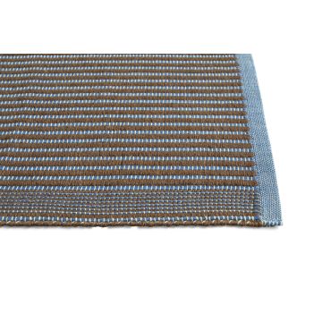 HAY Teppich Türmatte 60x95 Kastanie und Blau