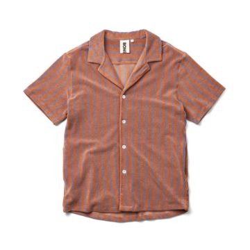 Bongusta Naram Gestricktes Hemd - Kamel & Ultramarinblau