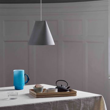 Moebe Keramikanhänger Breit Hellgrau