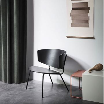 Ferm Living Herman Lounge Stuhl Schwarz