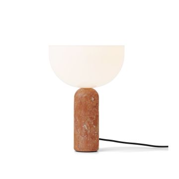 New Works Kizu Tischlampe Small Breccia Pernice Marmor m. weißem Acryl