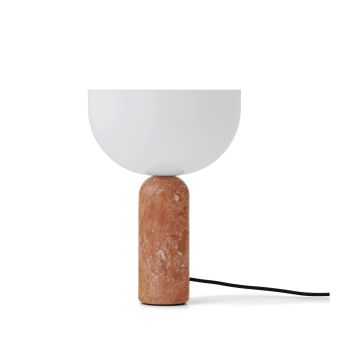 New Works Kizu Tischlampe Small Breccia Pernice Marmor m. weißem Acryl