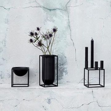 Audo Copenhagen Kubus Vase Lolo, Schwarz