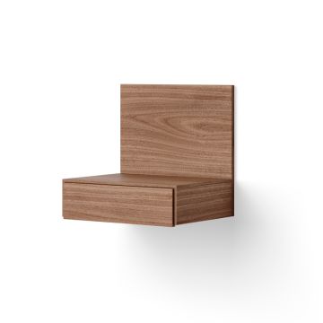 New Works Tana Wandmontierter Nachttisch Walnuss
