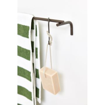 OYOY Handtuchhalter Pieni Rail Messing in Brünett