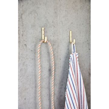 OYOY Kleiner Haken, Packung mit 2 Messing