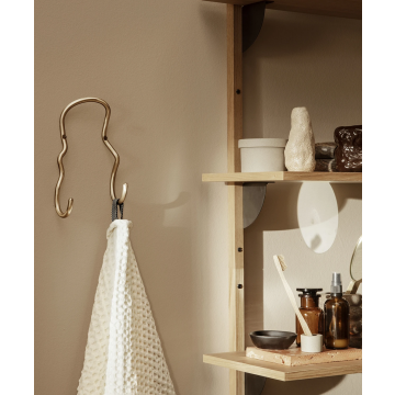 Ferm Living Curvature Doppelhaken Messing