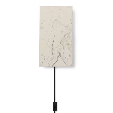 Ferm Living Argilla Wandleuchte Rechteckig Marmor Weiß