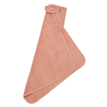 Liewood Albert Babyhandtuch mit Kapuze Hase Rose