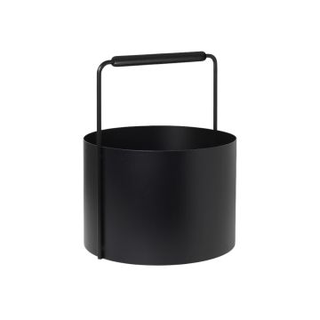 Blomus Ashi Kaminholzkorb Schwarze Eiche M