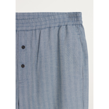 Aiayu Freizeithose Herringbone Mix Staubblau