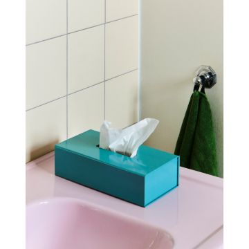 HAY Farbige Aufbewahrungsbox für Taschentücher Ozeanblau