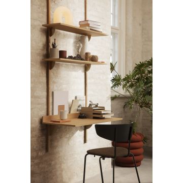 Ferm Living Sector Schreibtisch Eiche/Schwarzes Messing