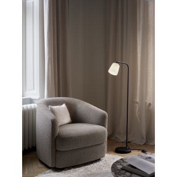 New Works Material Stehlampe Weiß Opalglas