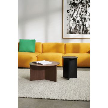 HAY Slit Tisch Holz Rund Hoch Rosa