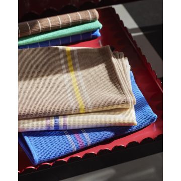 HAY Canteen Tee Handtuch Geschirrtuch Smaragd Streifen