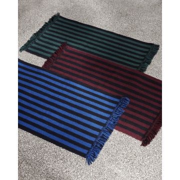 HAY Streifen und Streifen Türmatte Wolle Blau