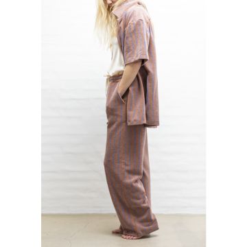 Bongusta Naram Gestrickte Hose - Kamel & Ultramarinblau