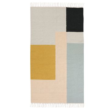 Ferm Living Kelim Teppich - Teppich - Quadrate klein