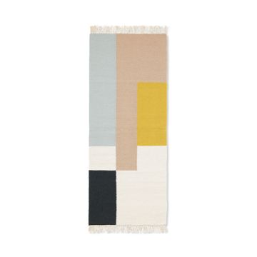 Ferm Living Kelim Läufer Quadrate