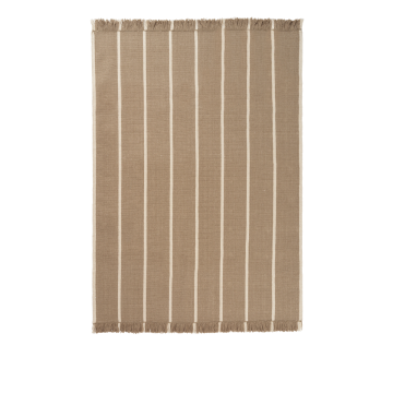 Ferm Living Ruhiger Kelim-Teppich Sand & Off-White